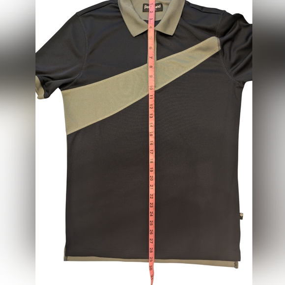 Betabrand Mens Medium Golf Polo Shirt Snaps Navy Grey Lightweight Performance - Picture 5 of 6